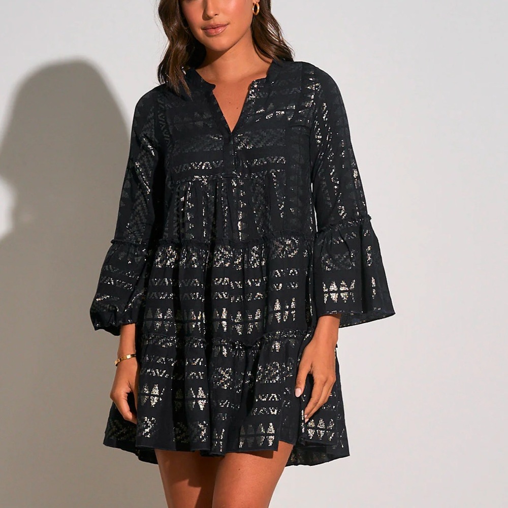 NWT Black and Gold Elan Dress Size Medium